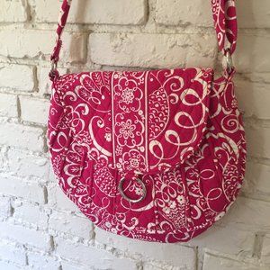 Vera Bradley Twirly Birds Saddle Up Bag